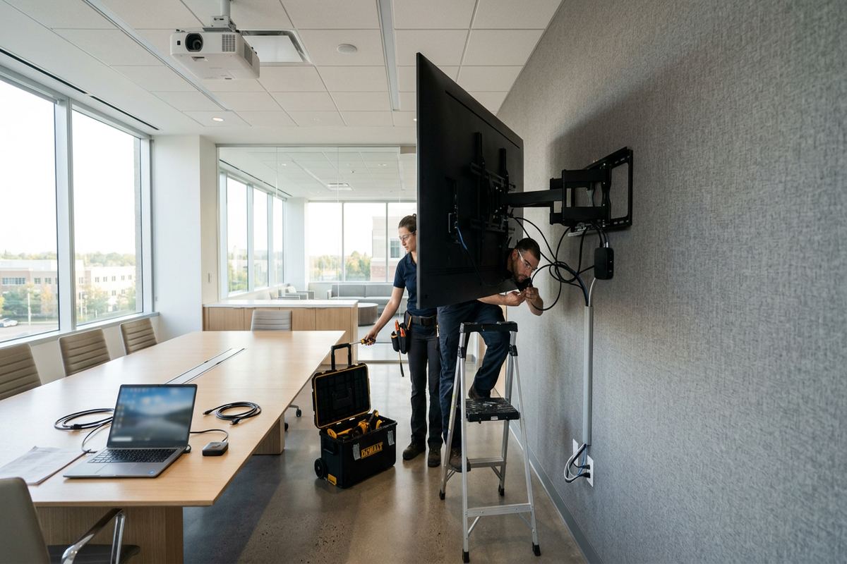 Wireless presentation systems being performed by a UnifiedLink low-voltage technician